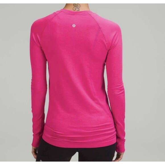 Lululemon Shirt Womens Medium Sonic Pink Swiftly Tech Long Sleeve 2.0 Size 8 - Picture 4 of 10